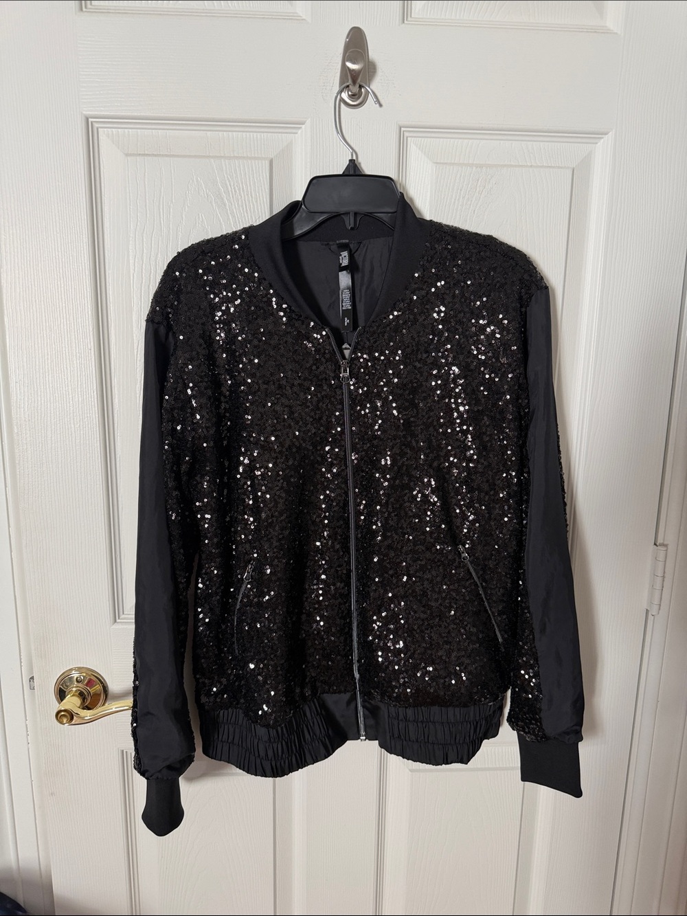 NWT Victoria’s Secret sport oversize Sequin Bomber Jacket - medium